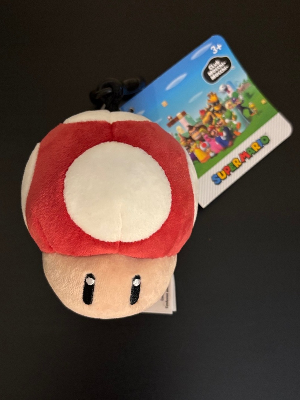 New Super Mario Bros Mochi Mochi Red Plush Keychain Clip